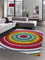 CARPETIA Teppich modern Wohnzimmer Teppich Regenbogen bunt Größe 200 x 290 cm