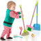 Kidscrafttoys Childrens Cleaning Play Set Mop Dustpan Brush Sweeping Accessories Gift Set