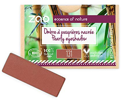 ZAO essence of nature - Recharge Ombre à paupières rectangle Nacrée 131 Terre de Sienne - 1,3 gr