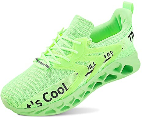 QDCFY Leicht Damen Leicht Atmungsaktiv Schuhe Komfortabel Sportschuhe Grün 37EU
