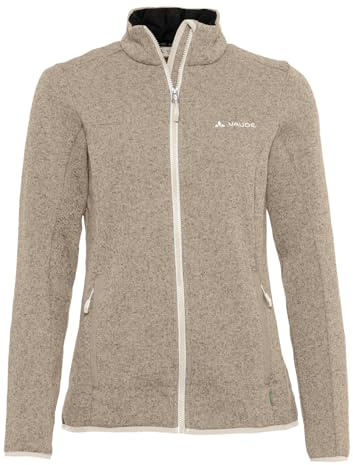 VAUDE Damen Fleece Jacke Rienza Jacket IV, angenehm warm und strapazierfähig, atmungsaktiv, linen, 34