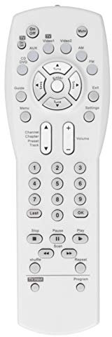 TV DVD VCR AUX Audio Vidéo Media Center Contrôleur de Système pour Série AV 3-2-1 – Télécommande de Remplacement pour Bose Série 321, Récepteur AV (Blanc)