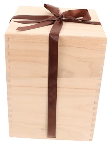 MUSISALY Coffret Bois Pour Tasses à Thé Avec Couvercle Boîte De Rangement Décorative Boîte à Souvenirs Pour Maison Coffret à Tasses Pour Mariage
