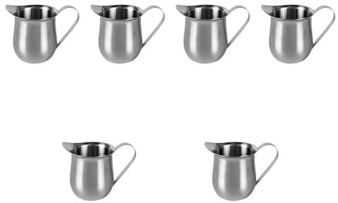 perfk 6 Pezzi Creamer Bricher Creamer Dispenser Coppe per Espresso Coppa per Latte Brocca brocca Crema per Latte per caffetteria Latte per Insalata, 90ml