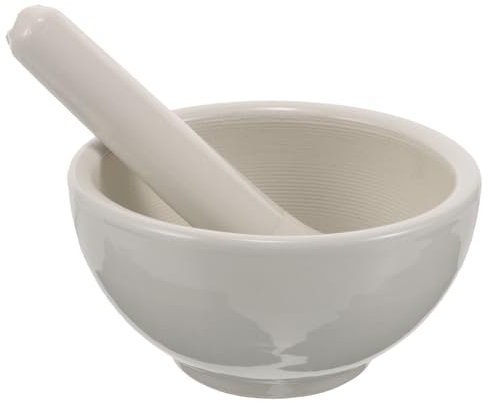 Uonlytech Mortaschio in Pestello Per Spezie Contenitore Per Macinare Pillole e Condimenti Per Uso in Cucina o