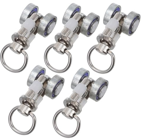 BESPORTBLE 5 piezas Rodillos de Metal para Cortinas Poleas con Rodamientos para Rieles Accesorios Duraderos y Fáciles de Instalar para Hogar Color Aleatorio Color Aleatorio