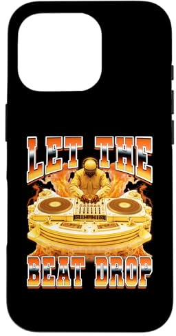 DJ Discjockey Disc Jockey Tocadiscos 90s Let The Beat Drop Carcasa para iPhone 16 Pro