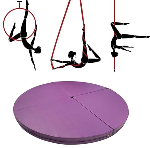 Pole Dance-matta, mottagningsmatta för Airring – tjock halkfri skyddsmatta för yoga, pole dance och gym – 140 cm x 5 cm (55 tum x 2 tum) – fitn-matta