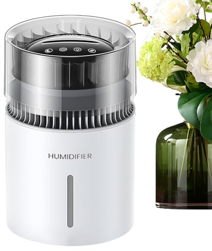 Yuemeuy Humidificateurs pour Chambre - Purificateur d'Air à Ions Négatifs - Humidificateur D'Ambiance Par Évaporation 5L À 100 Niveaux,Pour La Maison Réduction des Poussières sur Table de Chevet ou en