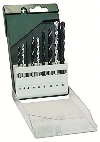 Bosch 2 609 255 483 - Juego de brocas de 9 piezas para metal HSS-R/piedra/madera