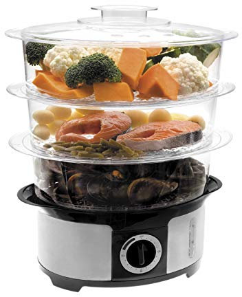 LACOR - Cocedor eléctrico a Vapor, 1000W, Libre de BPA