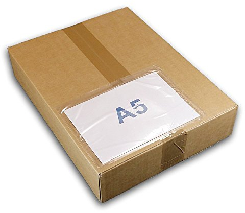 50 Abdeckung A5 Aktentasche transparente Kleber - selbstklebende Abdeckung Versand 225 x 165 mm (A4 in zwei gefaltet)