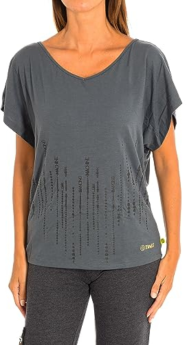 Zumba Fitness, Maglietta Donna, Grigio (Dark N Dirty Slate), XS/S