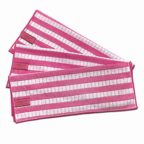 Das blaue Wunder Extra Geschirrtuch | aus Bambusfasern | extrem saugfähig | 60 cm x 40 cm (Beere, 3)