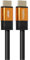 APM 590467, Cordon HDMI 3m 4K Ethernet, Cable HDMI Long Connecteurs Male/Male, Accessoires pour TV et Vidéo, Résolution Exceptionnelle 4 x HD 1080p, Gestion des Vidéos 3D, Noir et Doré