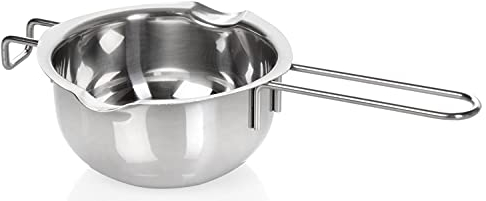 wenco 555029 - Ciotola per bagnomaria Premium con manico, in acciaio inox antiruggine, 14 cm, colore: argento