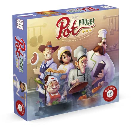 Piatnik 6674 - Pot Pourri/Zuviele Köche verderben den Brei/Sammel die Gourmetsterne/Ab 8 Jahren/Für 3-5 Spieler/Für die ganze Familie