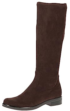 CAPRICE Stivali alti da donna senza tacco al ginocchio vegani, Marrone (Dk Brn Stretch), 38,5 EU