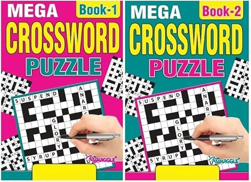 BG Puzzle Books A5 Mega Crossword Travel - Books 1 & 2, Over 320 Puzzles