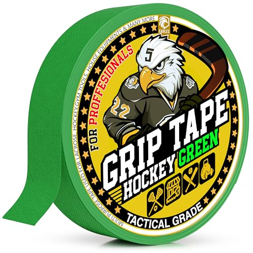 EAGLES Hockey Tape Multipurpose Cloth Tape Roll for Lacrosse Baseball & Softball Bats, Rackets, Pullup Bars, Gardening Tools, Sports Gift Perfect for Wrist, Ankle, Foot, Knee and Hand Taping (Green)