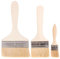 Lot de 3 pinceaux à lasure pour bois - Pinceaux à lasure de qualité supérieure en poils naturels pour peinture et protection du bois (15/18/20 cm, blanc) pour la restauration de meubles, le bois de