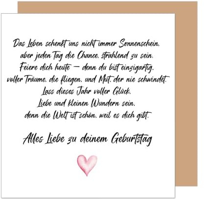 Edition Seidel Premium quadratische Geburtstagskarte mit Umschlag. Glückwunschkarte Geburtstag Karte mit Spruch für Mann Frau Freund Freundin (GQ480 SW025)