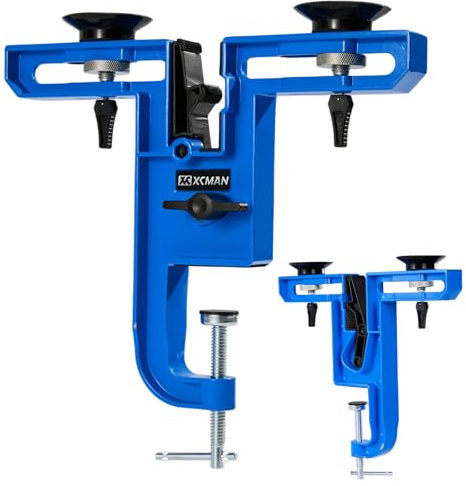 XCMAN Tornillo de banco de esquí y snowboard con ventosa para afinar y encerar, duradero y estable, material de aluminio, 2 piezas