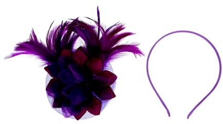 Beaupretty Accessoires Cheveux Mariage Pince à Chignon pour Fille en Nylon Pourpre, Serrage-tête à Pince Confortable et Respirant, Style Vintage Élégant pour Tenue de Mariage
