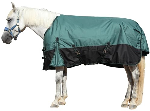 Gallopoff Couverture de cheval imperméable 1200D avec rembourrage de 200 g/m² - Couverture de pluie pour chevaux, coupe-vent et imperméable, respirante, chaude - 135 cm