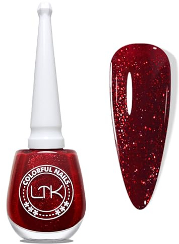 Vernis à ongles bordeaux - 13 ml - Brillant - Séchage rapide et longue durée - Non toxique - Effet naturel brillant - Sans lampe UV - Pour bricolage de manucure à la maison (bordeaux)