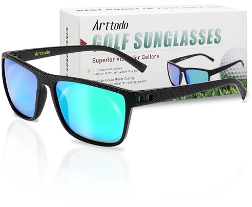 Arttodo Golf Sunglasses, UV Polarized Sunglasses for Men and Women, Lightweight Sunglasses with UV Protection for Golfer, Golf Accessories