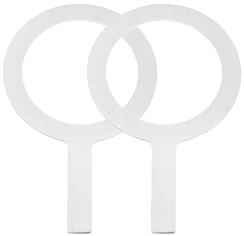 QUARKZMAN 2 Pcs Anneau Acier Inoxydable Pour Tasses À Thé Ton Argenté | Joint Tasse 100mm Couvercles, Pour Bord Tasse À Café Ou Lait, Pour DIY Desserts Crème Brûlée Préparation Café