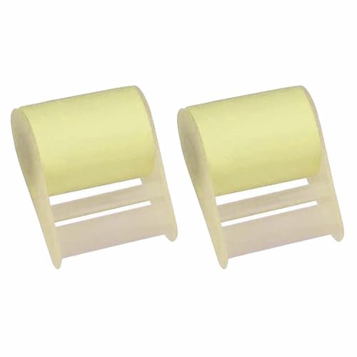 2 rollos de notas adhesivas de 8 m, diseño recortable, multicolor, con soporte de plástico para uso diario en la oficina y varios escenarios de toma de notas (notas adhesivas amarillas con soportes)