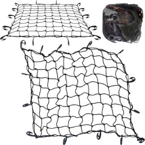 Large Multi Purpose Cargo Net - For Car, Van, Truck, Trailer | 12 Hooks, Bungee Cord Atv Racks Nets Tie Down Cords Suitable For Vehicles, Loading Durable