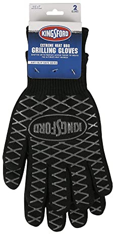 Kingsford BB12383 - Guantes para Barbacoa, 2 Unidades, Color Negro