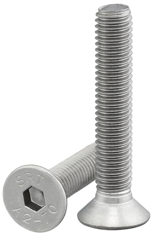 Senkkopfschraube mit Innensechskant (ISK) nach Norm ISO 10642 / DIN 7991, rostfreier Edelstahl, A2, V2A, Senkschraube, Innensechskantschraube mit Senkkopf (25 Stück, M5 x 35 mm)