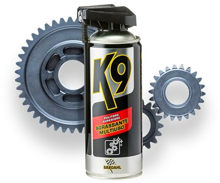 Bardahl K9 Multifunktionell övre avfettningsmedel, avlägsnar effektivt olja, fett, smuts och damm, professionell avfettningsmedel för plast, gummi och metall, snabbtorkande 400 ml