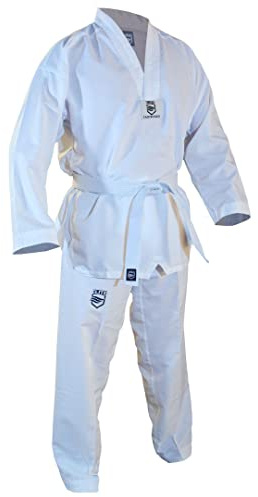 ELITE - White Collar Taekwondo Uniform ULTRALIGHT (TKD Dobok) (140 (0))