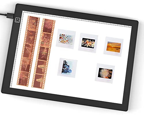 JHFart Slide Scanner 5600 K 12 x 8 LED Light Panel – Ultra-Thin Portable Backlight for Slides and Film Negative Scanning