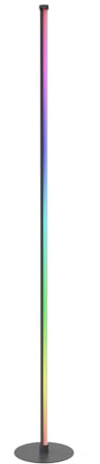 Hama Smart Standleuchte, RGB Ecklampe (Stehlampe für Farbwechsel bunt, indirekte Beleuchtung, Lichtsäule mit App, Musikmodi, Bodenlampe dimmbar für Wohnzimmer, Schlafzimmer, Spielzimmer, 8 W, 153 cm)