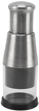 Hachoir à ail et légumes en acier inoxydable, hachage rapide avec geste main pour oignons noix fruits, compatible toutes cuisines, facile à nettoyer et ranger, suitable for cuisine maison camping rest