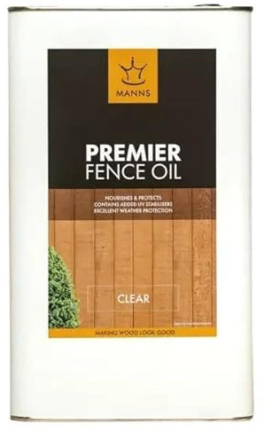 Manns Premier Fence Oil - Clear - 5L