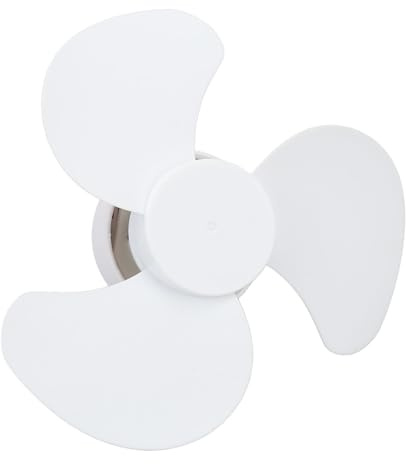 GLOGLOW Mini Ventilatore da Soffitto con Presa E27 E26, 15 cm, ABS e Alluminio, per Camera da Letto Soggiorno Cucina