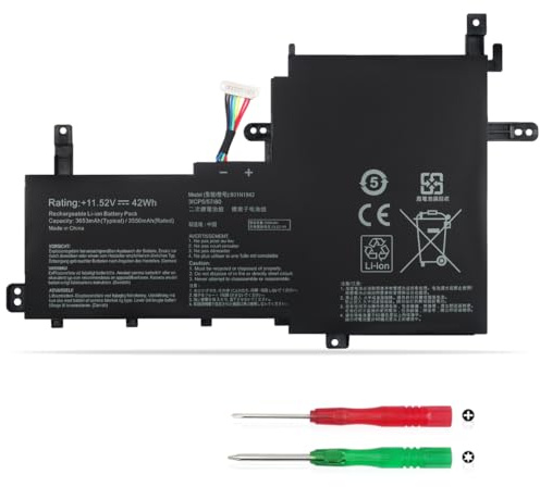 KXRSII B31N1842 Batterie pour ASUS VivoBook 15 K513 K513E M513U X513E X513EA X513EAN M513I K513EA K513EAN M513UA M513IA X513 S513E S513EA F513E F513EA K531F K531FA X531 X531F X531FA X531FL S531