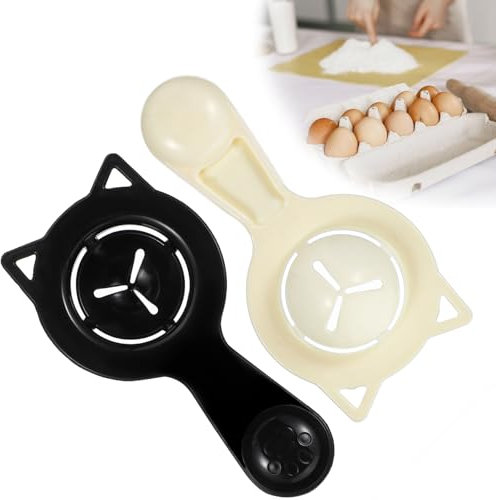 JIEYAO Eiertrenner Lustig, 2 Stück Eigelbtrenner Niedlich Eigelb Filter Separator Mit Griff Eiweißtrenner Eidottertrenner Eidotter Trenner Für Trennen Von Eiweiß Für Küchen Diy Backen Kochen Kuchen