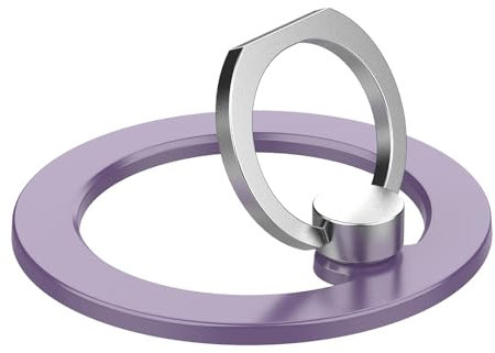 KOEMCY Anello Per Cellulare Magnetic Phone Holder Stand Supporto Telefono Auto Magnetico Accessori Magsafe Anello Telefono Per Dito Supporto Smartphone Adesivo Magsafe(Viola)