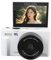 Fotocamera Digitale 5k, Fotocamera Autofocus WiFi 18x Zoom con Schermata a Capofamiglia da 3 Pollici, Videocamera da Viaggio Portatile da 75 MP con Flash per la Fotografia (White)