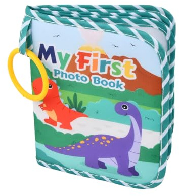 Álbum Fotos Bebé, Álbum de Fotos de Tela Suave con Estampado de Dinosaurios, Primer Álbums de Foto de Regalo para Bebés, Niños Pequeños, Niños, Recuerdos de Baby Shower, Regalos de Cumpleaños