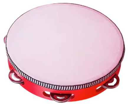 Générique Tambourin - Tambour à Main en Bois avec Jingle Bells | Instruments de Musique à percussions | Instrument de Rythme Classique pour et Adultes, Spectacle de Groupe en Classe