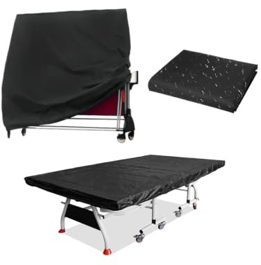 Funda Mesa Ping Pong Impermeable Tela Oxford para Interior y Exterior | Cubierta 280x150cm Anti UV Antipolvo con Cordón Ajustable para Jardín Hogar